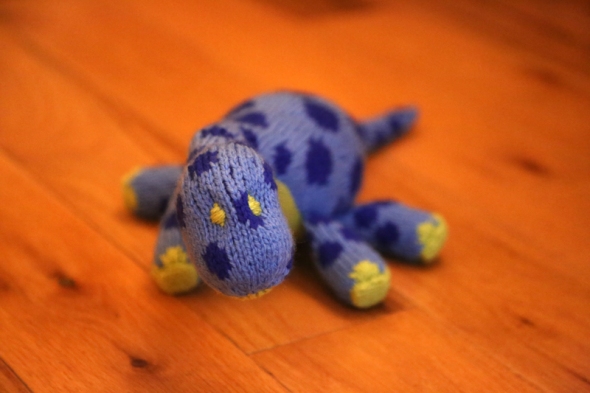 baby knitted dino